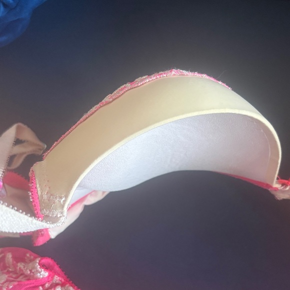 Victoria secret Pink Floral Embroidered Bra and Garter Brief Set - Picture 4 of 11